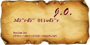 Járó Olivér névjegykártya