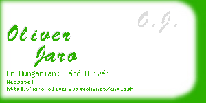 oliver jaro business card